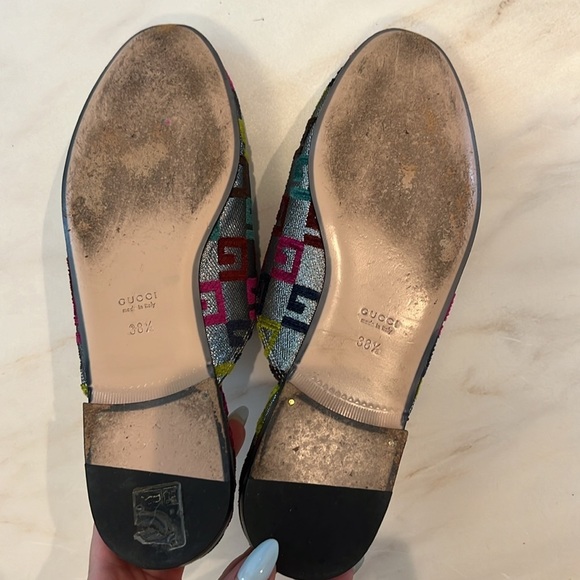 Gucci Lurex Princetown metallic GG Mules! - Picture 10 of 12
